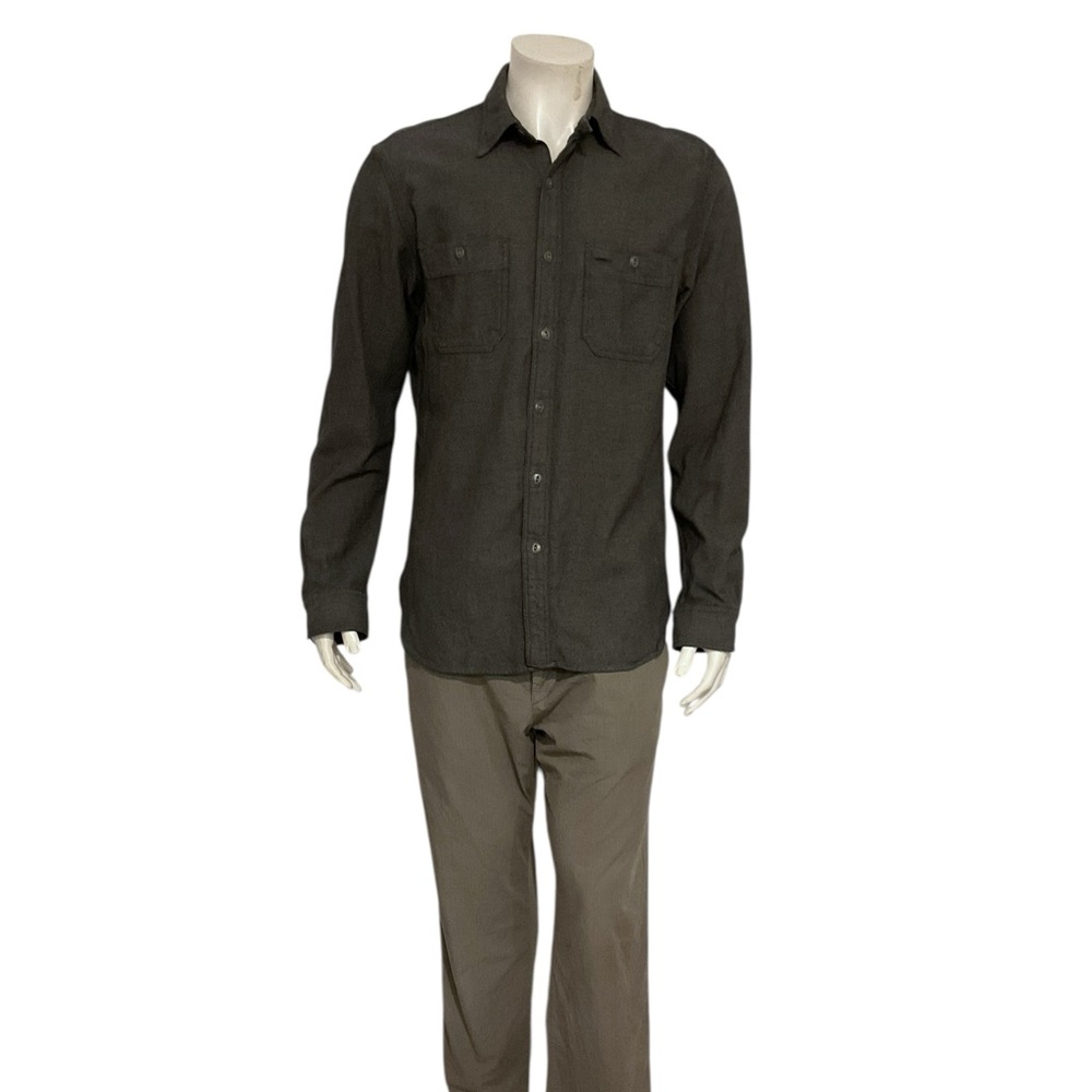 RRL Men’s Grey Twill Button Work Shirt